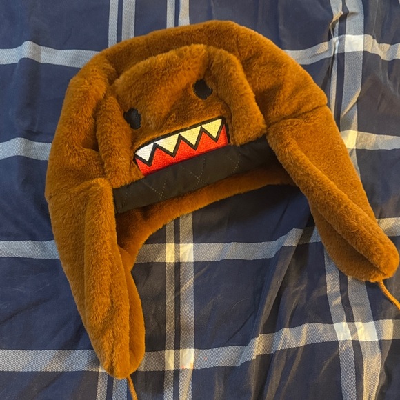 Domo Kun furry trapper hat.